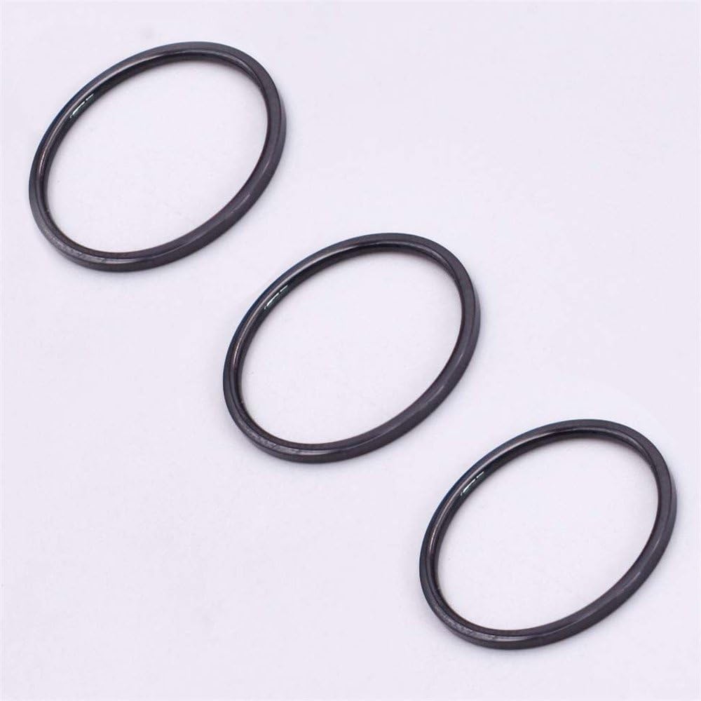 3Pcs 1Mm Stainless Steel Plain Band Knuckle Stacking Midi Rings for Women Comfort Fit