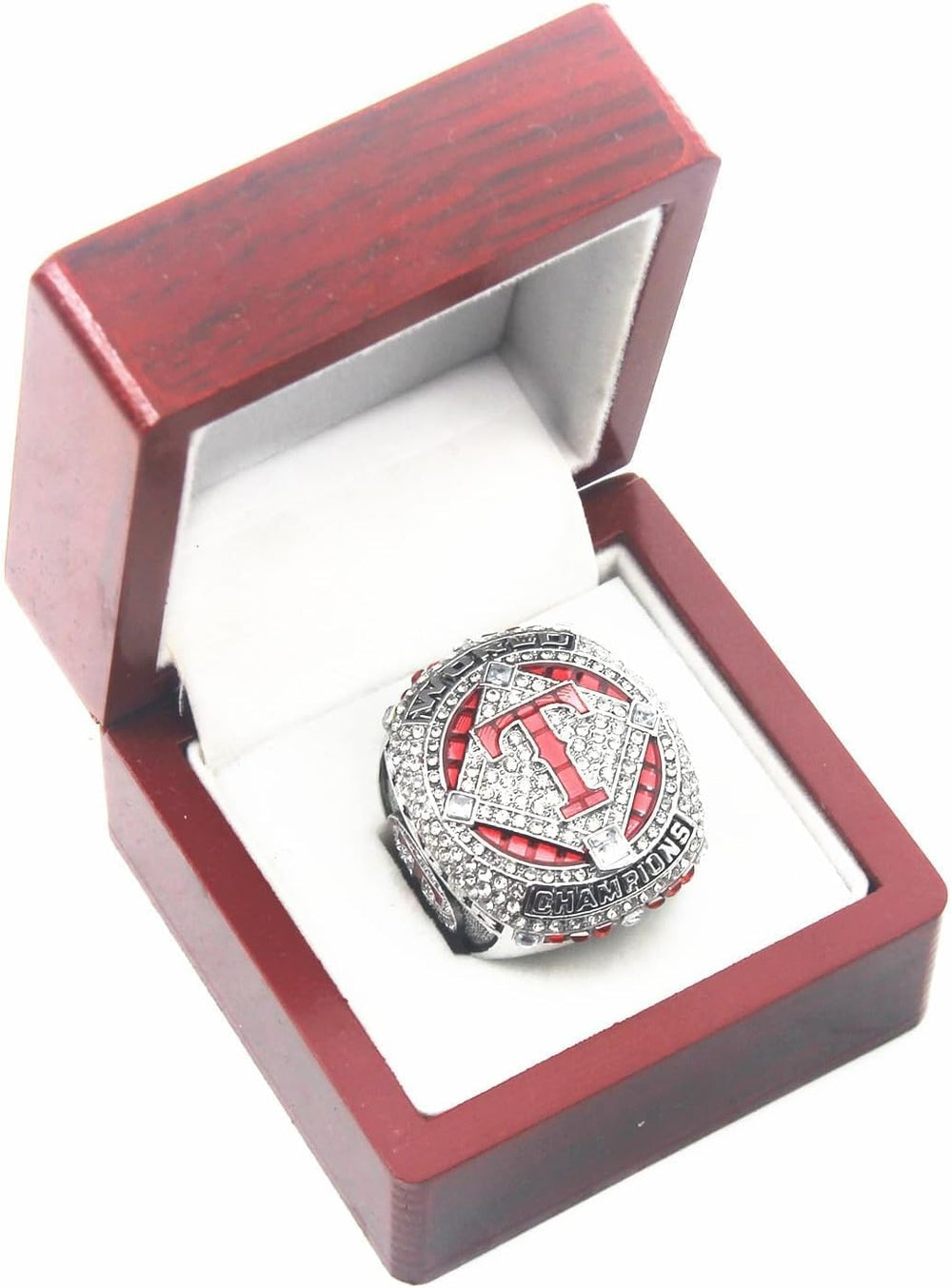 AL TEX 2023 Rangers MVP SEAGER Champions Fans Ring with Wooden Box Gifts for Mens Women Boys Kids Youth Championship Ring