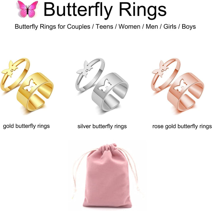 Butterfly Rings for Women & Couples